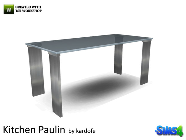 Sims 4 — kardofe_Dining Pauline_DiningTable by kardofe — Dining table, in glass and metal 