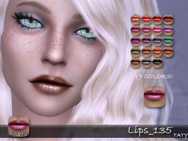 Sims 4 — [Ts4]Taty_Lips_135 by tatygagg — - Female - Human, Alien - Teen to Elder - Hq Compatible