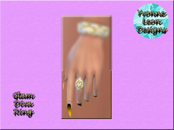 Sims 4 — Glam Diva Ring by wilson24812 — Every glamorous Diva deserves diamonds, and lots of them! This ring was created