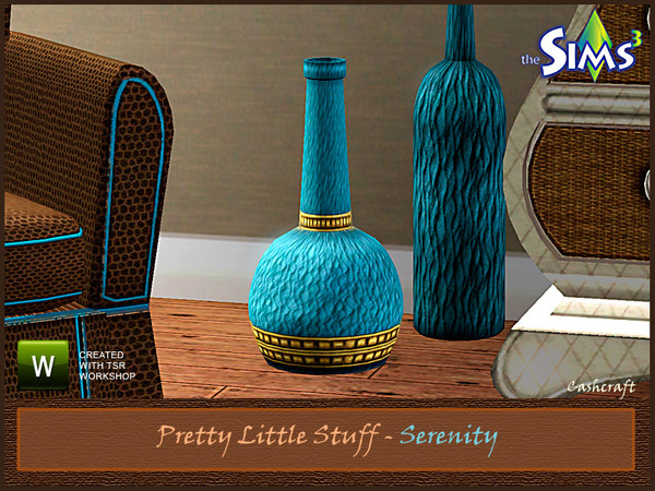 Sims 3 — Pretty Little Stuff Round Bottle by Cashcraft — It's a short, round decorative bottle, more clutter for your