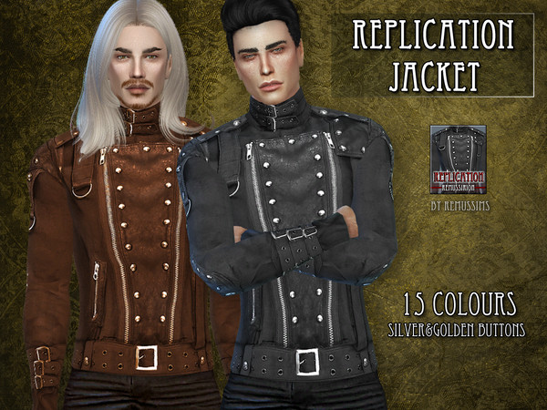 Sims 4 — Replication Jacket - Standard Version by RemusSirion — Replication Jacket - male clothing for TS4 This is the