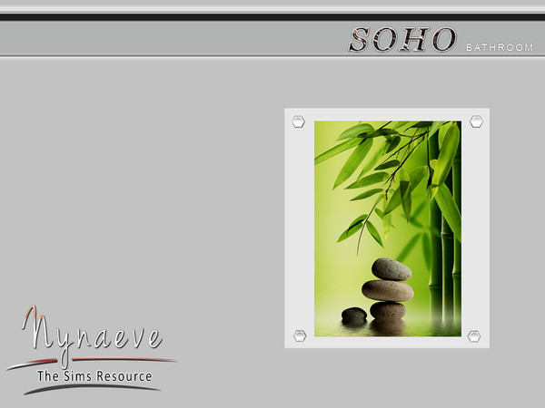 Sims 3 — Soho Zen Print by NynaeveDesign — Soho Bathroom - Zen Print Located in: Decor - Posters and Paintings Price: 103