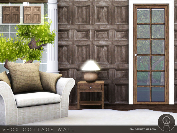 Sims 3 — VEOX Cottage Wall by Pralinesims — By Pralinesims 