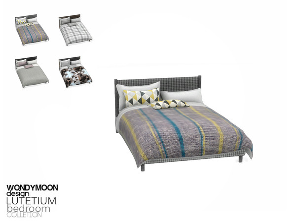 Sims 4 — Lutetium Bed Blanket by wondymoon — - Lutetium Bedroom - Bed Blanket - Wondymoon|TSR - Creations'2016