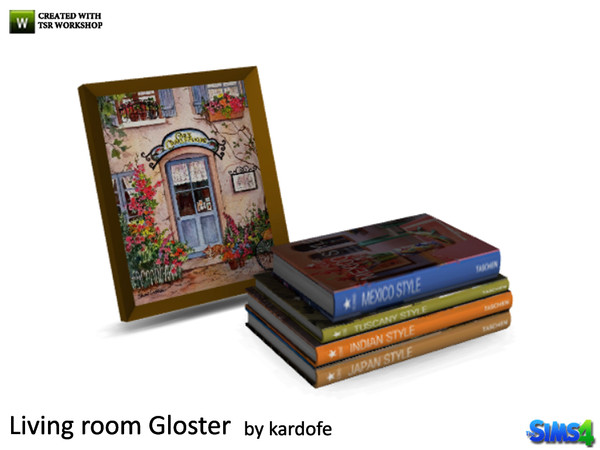 Sims 4 — kardofe_Living room Gloster_Frame and books by kardofe — Small box after a group of books, decorative 