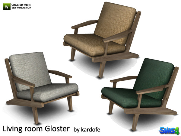 Sims 4 — kardofe_Living room Gloster_Living Chair by kardofe — The Bay armchair, designed by Henrik Pedersen, edited by