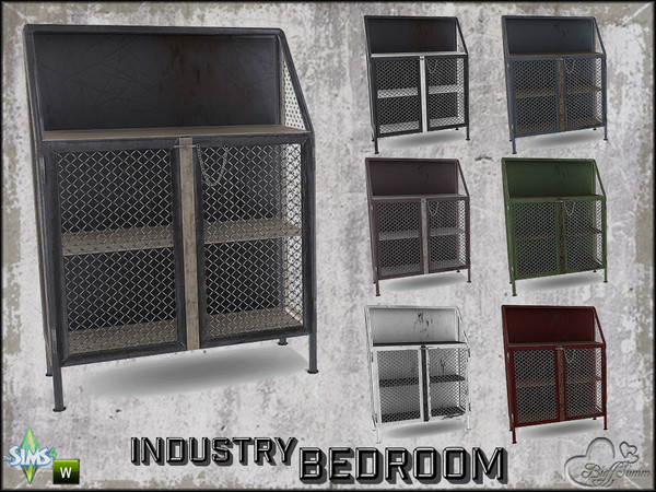 Sims 4 — Bedroom Industry Sideboard 1x1 by BuffSumm — Part of the *Industry Series*