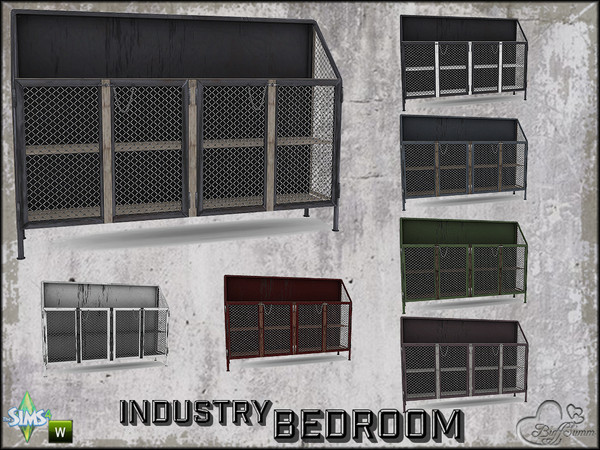Sims 4 — Bedroom Industry Sideboard 2x1 by BuffSumm — Part of the *Industry Series*