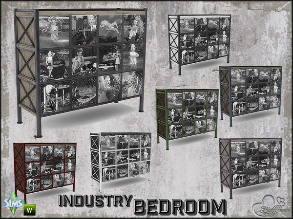 Sims 4 — Bedroom Industry Dresser by BuffSumm — Part of the *Industry Series*