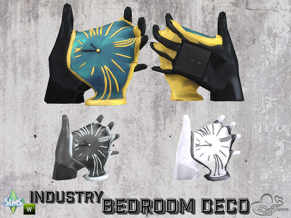 Sims 4 — Bedroom Industry Deco Alarmclock 'Dali' by BuffSumm — Part of the *Industry Series*