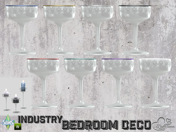 Sims 4 — Bedroom Industry Deco Glas v3 by BuffSumm — Part of the *Industry Series*