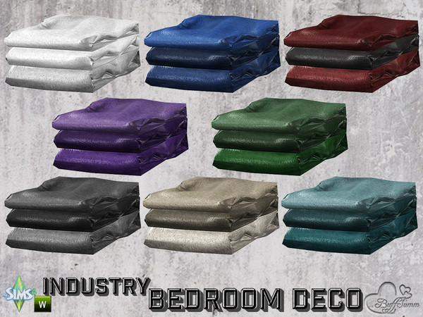 Sims 4 — Bedroom Industry Deco Stack of Shirt by BuffSumm — Part of the *Industry Series*