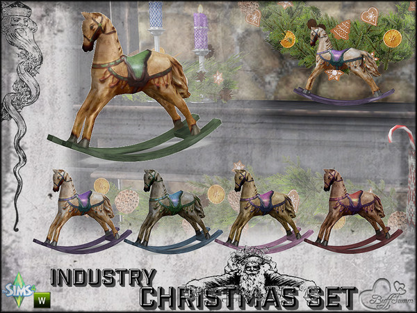 Sims 4 — X-Mas Industry Rooking Horse (small) by BuffSumm — Part of the *Industry Series*