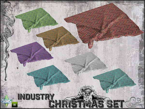 Sims 4 — X-Mas Industry Blanket (for Floor) by BuffSumm — Part of the *Industry Series*