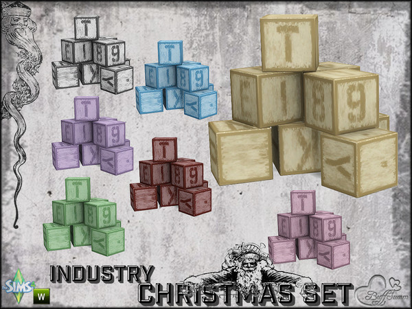 Sims 4 — X-Mas Industry Toy Cubes by BuffSumm — Part of the *Industry Series*