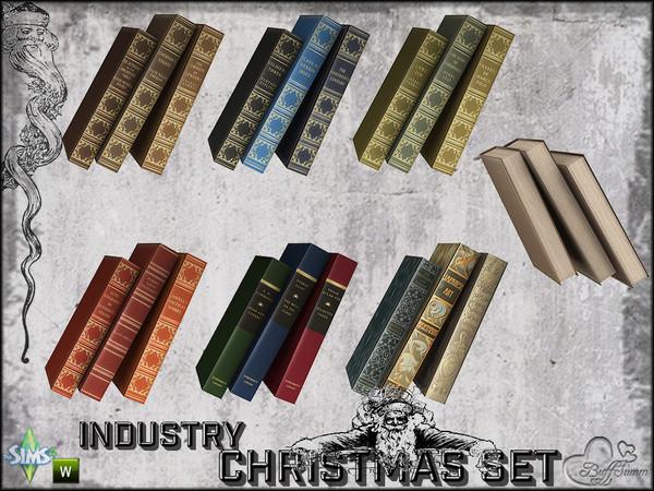 Sims 4 — X-Mas Industry Books v1 (right) by BuffSumm — Part of the *Industry Series*
