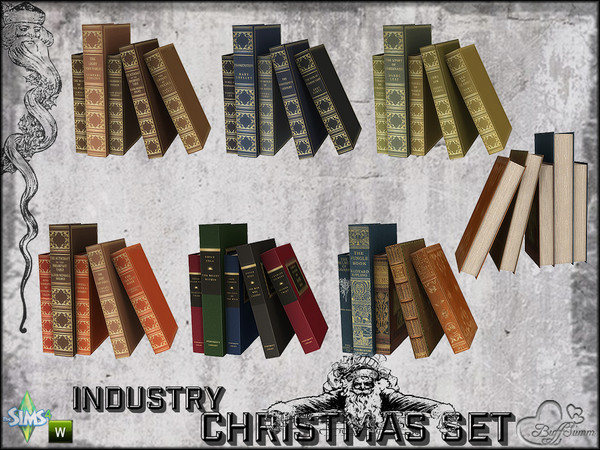 Sims 4 — X-Mas Industry Books v3 (left) by BuffSumm — Part of the *Industry Series*