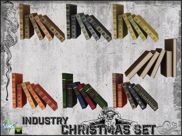 Sims 4 — X-Mas Industry Books v4 (left) by BuffSumm — Part of the *Industry Series*