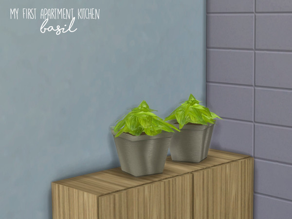 Sims 4 — Nikadema My First Apartment Kitchen Basil by nikadema — I've always loved basil. The smell, the taste... I