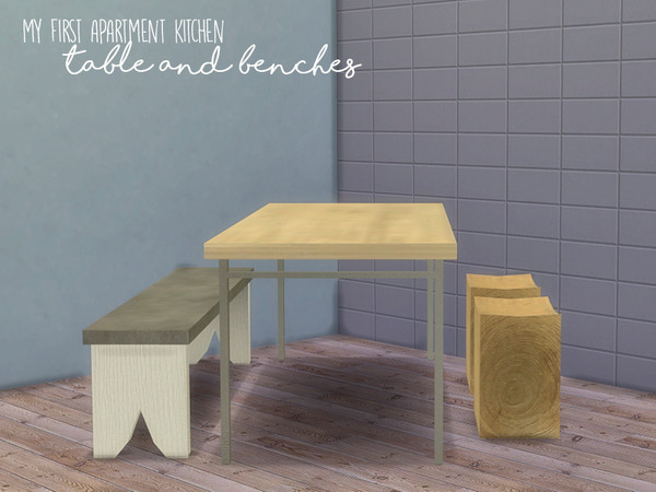 Sims 4 — Nikadema My First Apartment Kitchen Table Seats by nikadema — This is something I really wanted to have on my