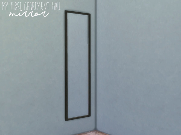 Sims 4 — Nikadema My First Apartment Hall Mirror by nikadema — A black modern mirror, perfect for the hall