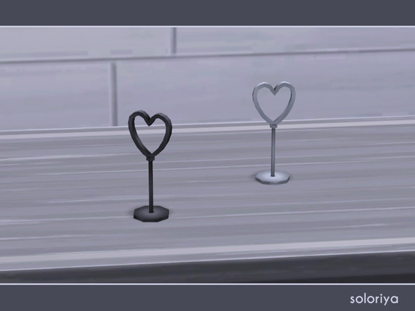 Sims 4 — Mona Heart by soloriya — Little cute metal heart. 2 color variations. Part of Mona set. Category: Decorative -