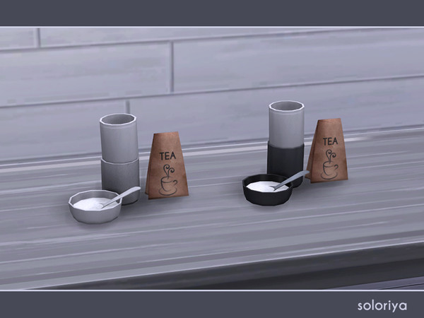 Sims 4 — Mona Tea Mini Set by soloriya — Mini set for a tea time. 2 color variations. Part of Mona set. Category: