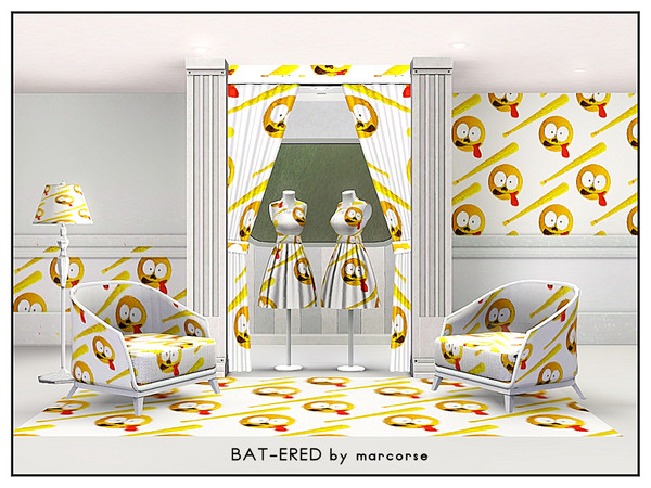 Sims 3 — Bat-ered_marcorse by marcorse — Themed pattern: comical face after basebsall bat hit - fun for a Sim boy.
