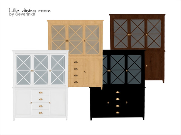 Sims 4 — [Lillie dining] - cupboard by Severinka_ — Cupboard From the set 'Lillie dining room' 4 colors 