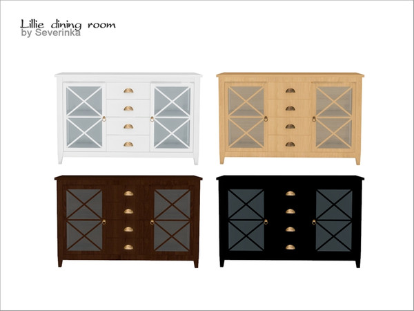 Sims 4 — [Lillie dining] - cupboard small by Severinka_ — Cupboard small From the set 'Lillie dining room' 4 colors 