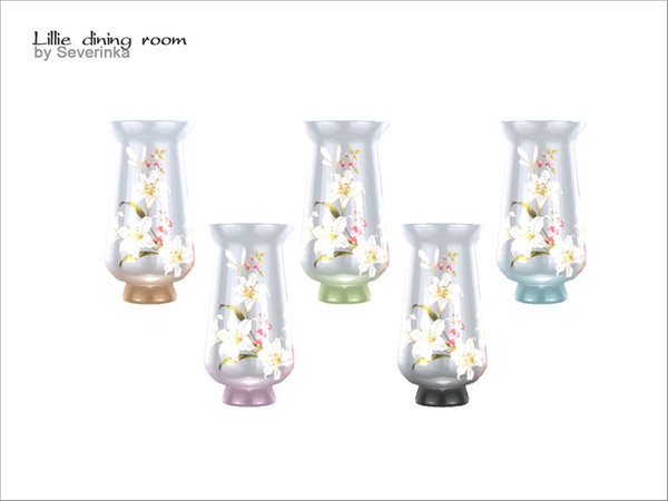 Sims 4 — [Lillie dining] - glass vase big by Severinka_ — Big glass vase From the set 'Lillie dining room' 5 colors