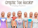 Sims 4 — Graphic Tee EA Recolor - simplyjillybeeen by simplyjillybeeen — EP used: Base Credits: Hair - Me Eyelashes -