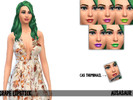 Sims 4 — Grape Lipstick by ausasaur — Lipstick of 5 different swatches containing red, dark pink, lime, purple and a