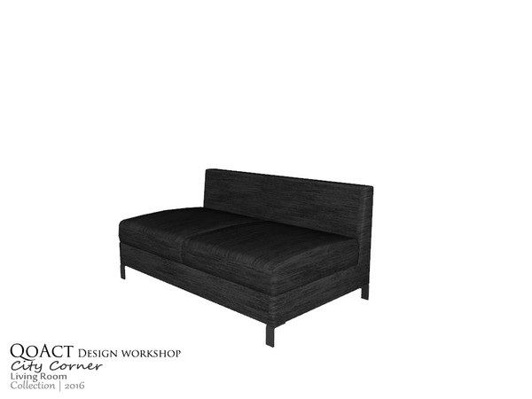 Sims 3 — City Big Ottoman by QoAct — Part of the City Corner Living Room QoAct Design Workshop | 2016 Living Room