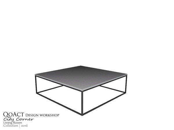 Sims 3 — City Coffee Table by QoAct — Part of the City Corner Living Room QoAct Design Workshop | 2016 Living Room