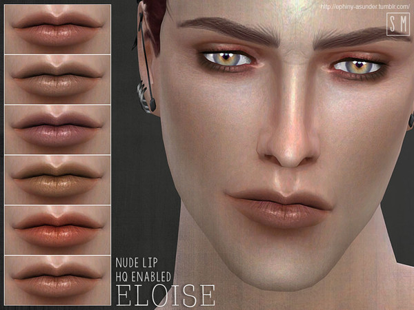 Sims 4 — [ Eloise ] - Nude Lip by Screaming_Mustard — A nude lip colour with natural tones. For males and females, child
