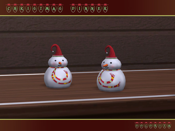 Sims 4 — Christmas Dinner Snowman by soloriya — Small and cute snowman. Part of Christmas Dinner set. 1 color variation.