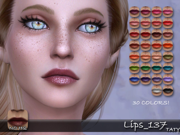 Sims 4 — [Ts4]Taty_Lips_137 by tatygagg — - Female - Human, Alien - Teen to Elder - Hq Compatible