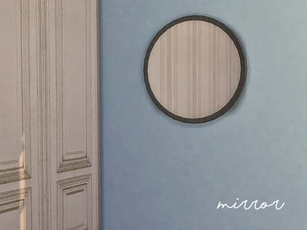 Sims 4 — Nikadema My First Apartment Bedroom Mirror by nikadema — A rounded mirror in two colors