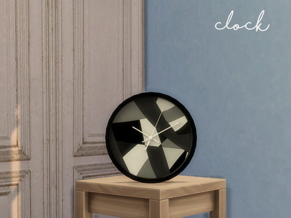 Sims 4 — Nikadema My First Apartment Bedroom Clock by nikadema — A big decorative clock in three different colors