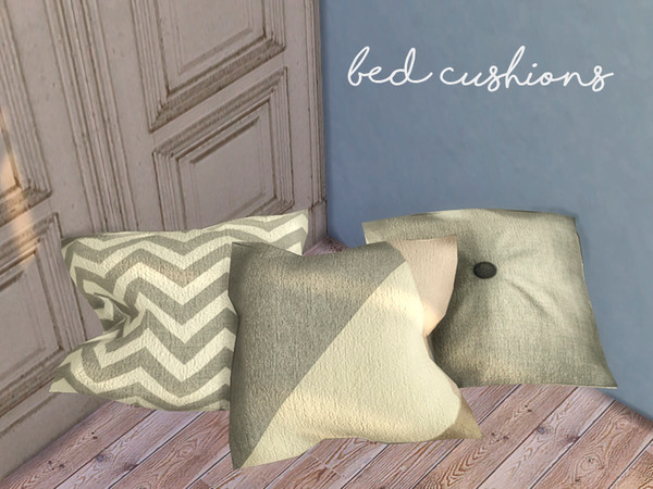 Sims 4 — Nikadema My First Apartment Cushions by nikadema — Three cushions to be placed on any bed.
