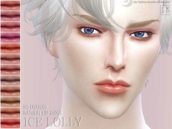 Sims 4 — [ Ice Lolly ] - Lip Gloss by Screaming_Mustard — A natural lip colour with natural tones for all Sims. For males