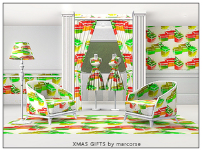 Sims 3 — Xmas Gifts_marcorse by marcorse — Themed pattern - Christmas gift boxes with holly trim.
