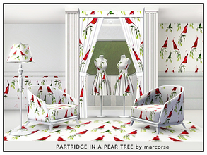 Sims 3 — Partridge in a Pear Tree_marcorse by marcorse — Themed pattern - partridge in a pear tree from the 12 Days of