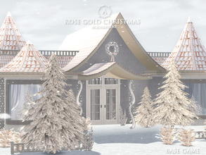 Sims 3 — Rose Gold Christmas by Aquarhiene — Bright Christmas house for your simmies! Interior contains: Kitchen with