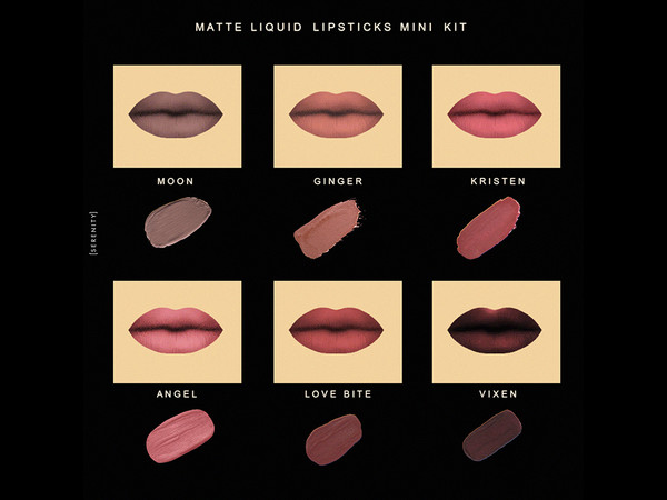 Sims 4 — Matte Lipsticks Mini Kit [KYLIE HOLIDAY BUNDLE] by serenity-cc — HQ COMPATIBLE CUSTOM THUMBNAILS