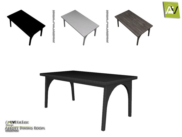 Sims 4 — Abbott Dining Table by ArtVitalex — - Abbott Dining Table - ArtVitalex@TSR, Dec 2016