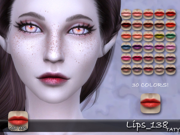 Sims 4 — [Ts4]Taty_Lips_138 by tatygagg — - Female - Human, Alien - Teen to Elder - Hq compatible