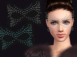 Sims 3 — NataliS TS3 Rhinestone crystal mask FT-FA by Natalis — Fantasy rhinestone crystal mask. 3 colors. TF-FA-YA