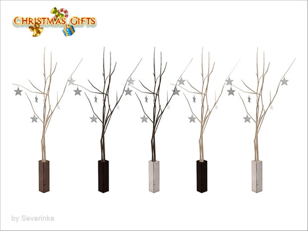Sims 4 — [Christmas Bedroom] - branches with stars v02 by Severinka_ — Branches with stars v02 From the set of 'Christmas